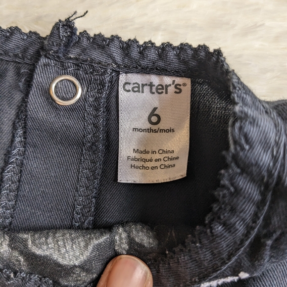 Carter's Baby blouse girl long-sleeved black with white embroidery 6 m - Picture 5 of 5